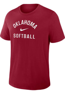 Nike Oklahoma Sooners Crimson Dugout Early Work Softball Short Sleeve T Shirt