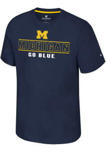 Colosseum Michigan Wolverines Blue Berzatto Short Sleeve T Shirt