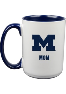 Michigan Wolverines 15oz Mom Ceramic Mug - White