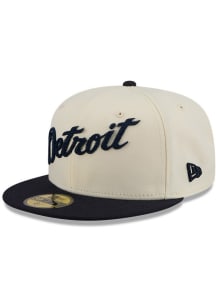New Era Detroit Tigers Mens Cream 2T Stitch 59FIFTY Fitted Hat