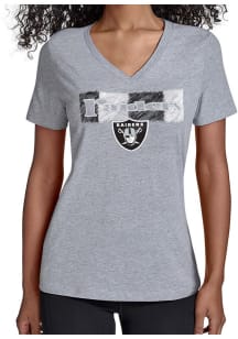 Starter Las Vegas Raiders Womens Grey Color Shading Short Sleeve T-Shirt