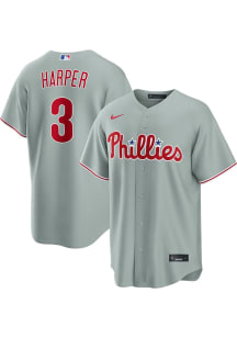 Bryce Harper Philadelphia Phillies Mens Replica Road Jersey - Grey