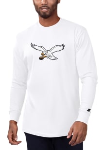 Starter Philadelphia Eagles White Bird Long Sleeve T Shirt