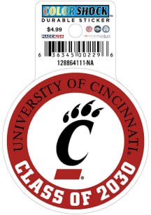 Cincinnati Bearcats Class of 2030 Durable Stickers - Red