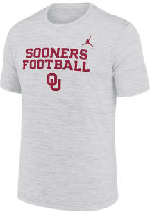 Nike Oklahoma Sooners White Jordan Velocity Football Short Sleeve T Shirt
