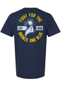 Summit Sportswear Central Oklahoma Bronchos Navy Blue Front Back Short Sleeve T Shirt