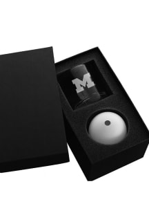 Michigan Wolverines Ice Rock Glass - White