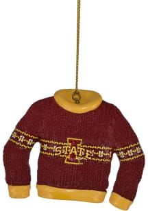 Iowa State Cyclones Ugly Sweater Ornament - Red