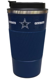 The Memory Company Dallas Cowboys 18oz SS Coffee Tumbler Silicone Wrap Stainless Steel Tumbler - B..
