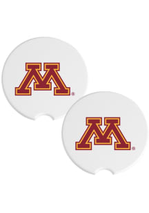 The Memory Company Minnesota Golden Gophers 2pk Ceramic Car Coaster - Maroon
