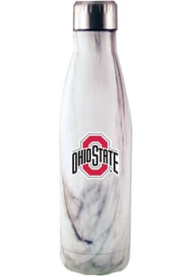 Ohio State Buckeyes 17oz Marble SS Stainless Steel Bottle - White