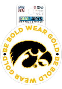 Iowa Hawkeyes Script Durable Stickers - Black