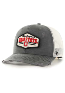 47 Ohio State Buckeyes Salvage Trucker Adjustable Hat - Charcoal