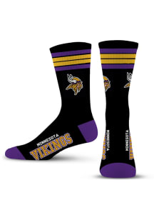 Minnesota Vikings 4 Stripe Deuce Mens Crew Socks