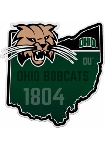 Ohio Bobcats State Shape Pennant - Green