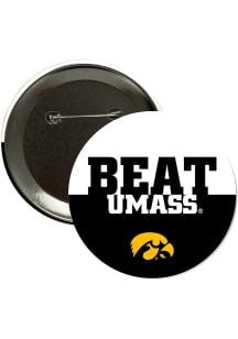 Iowa Hawkeyes BEAT UMass 3" Button - Yellow