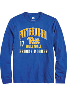 Brooke Mosher Pitt Panthers Blue NIL Arch Logo Long Sleeve Player T Shirt