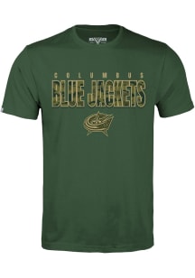 Levelwear Columbus Blue Jackets Olive Richmond Protect Short Sleeve T Shirt