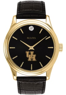 Bulova Houston Cougars Leather Mens Watch