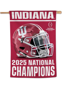 Indiana Hoosiers 2025 College Football Champions 1 Sided Banner - Crimson
