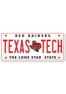 Texas Tech Red Raiders 3.5" License Plate Rugged Stickers - Red