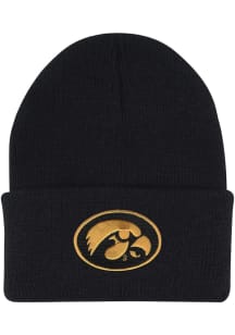 LogoFit Iowa Hawkeyes Black North Pole Youth Knit Hat