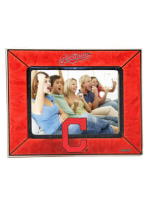 Cleveland Guardians 4x6 Art Glass Horizontal Picture Frame - Red