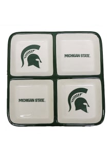 Michigan State Spartans 4 Section Ceramic Serving Tray