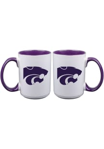 K-State Wildcats 15oz Inner Color White Ceramic Mug - Purple