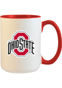 Ohio State Buckeyes 15oz Inner Color White Ceramic Mug - Red