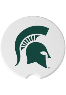 Michigan State Spartans 2 Pack Car Coaster - White