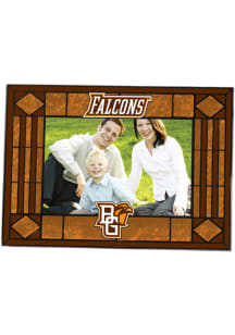 Bowling Green Falcons Art Glass Picture Frame - Orange