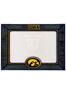 Iowa Hawkeyes Art Glass Picture Frame - Black