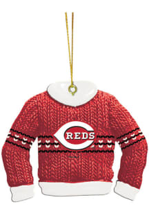 Cincinnati Reds Ugly Sweater Ornament - Red