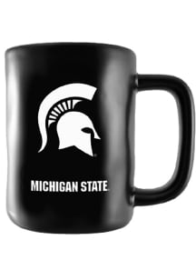 Michigan State Spartans 15oz Black Etched Ceramic Mug - Black