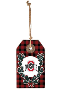 Ohio State Buckeyes Gift Tag Ornament - Red