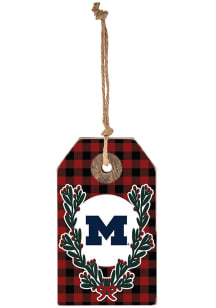 Michigan Wolverines Gift Tag Ornament - Blue