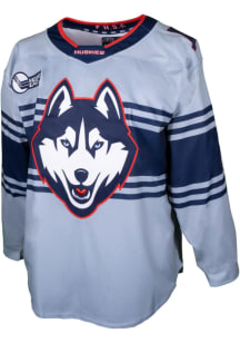 UConn Huskies Mens Graphite Replica Away Hockey Jersey