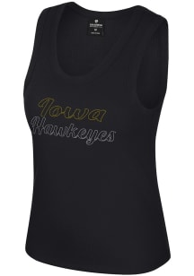 Colosseum Iowa Hawkeyes Womens Black Thropp Tank Top