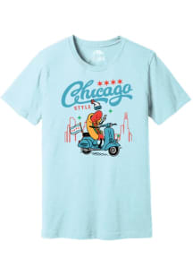 Chicago Shirt Co Chicago Light Blue Scooter Dog Short Sleeve Fashion T Shirt