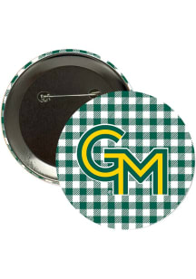 George Mason University 3" Plaid Button - Green