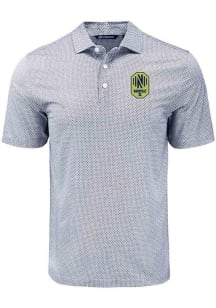 Cutter and Buck Nashville SC Mens Black Pike Diamond Dot Short Sleeve Polo
