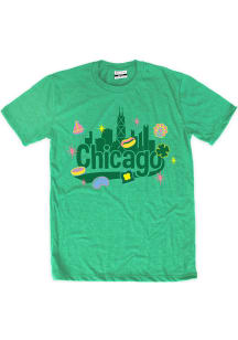 Chicago Kelly Green Charm Wordmark Short Sleeve Fashion T Shirt