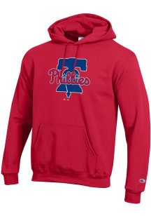 Champion Philadelphia Phillies Mens Red Powerblend Long Sleeve Hoodie