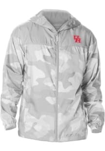 Columbia Houston Cougars Mens Grey Heat Seal Camo Flash Challenger Light Weight Jacket