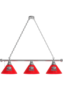 Alabama Crimson Tide Elephant  3 Shade Silver Billiard Lamp