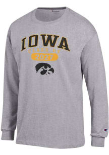 Champion Iowa Hawkeyes Grey Class of 2027 Jersey Long Sleeve T Shirt