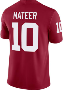 John Mateer Oklahoma Sooners CRIMSON Football NIL Game Jersey