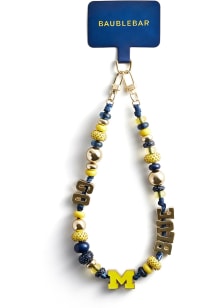 Michigan Wolverines Beaded Phone Strap Womens Charm