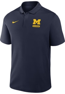 Nike Michigan Wolverines Mens Navy Blue Alumni Short Sleeve Polo